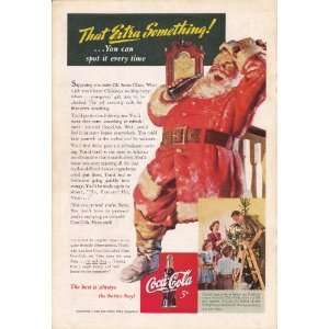  1942 Ad Coca Cola Santa Coke Original Vintage Print Ad 