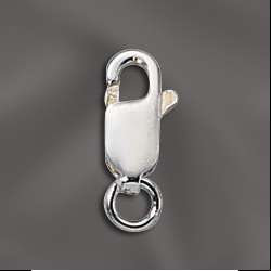 10mm Sterling Silver Lobster Claw Clasps w/ ring (10)  
