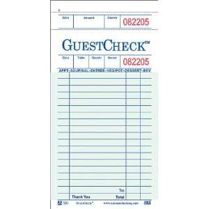 Guest Check, Single Copy, Thick Paper, 1 Book of 50 Checks  