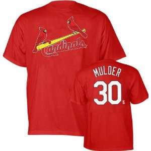 Mark Mulder Red Majestic Name and Number St. Louis Cardinals T Shirt