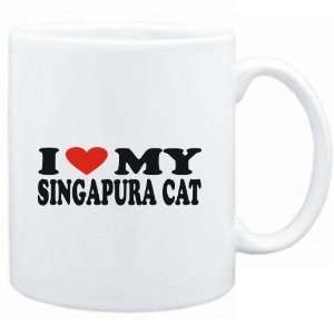  Mug White  I LOVE MY Singapura  Cats
