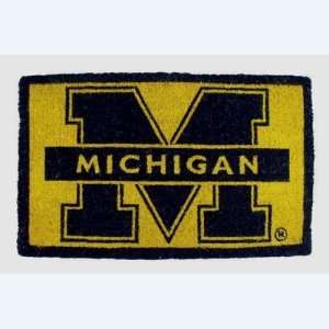   Wolverines NCAA Bleached Welcome Mat (18x30) 