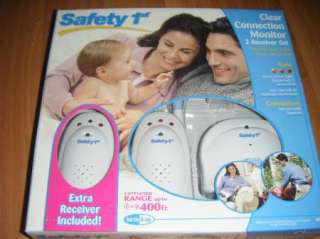 SAFETY 1ST CLEAR CONNECTION BABY MONITOR 2 RECEIVER SET NEW  