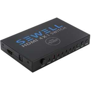  Sewell 4x1 HDMI v1.4 Switch With Ethernet, 3D Support 