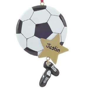  Personalized Soccer Star Christmas Ornament