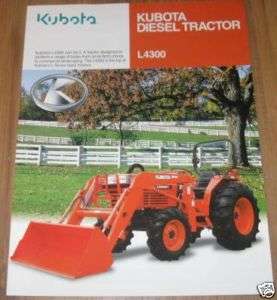 Kubota L4300 Diesel Tractor Showroom Sales Brochure  