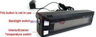 Digital car voltage&Thermometer Monitor meterC/F Clock  