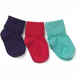    Maggies Organics Tri Color Socks in Purple/Pink/Mint Clothing