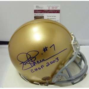  Joe Theismann Autographed Mini Helmet   Notre Dame JSA COA 