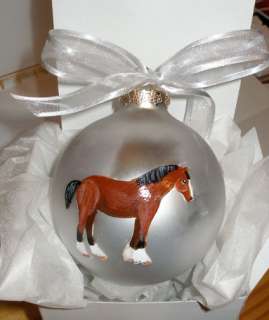 Clydesdale Horse Christmas Ornament Handpainted w/Name  