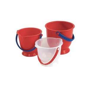  Set of 6 Buckets in 3 Sizes 