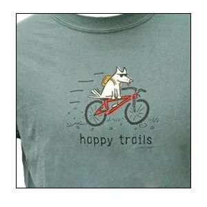  Designer Cotton T Shirt   Garment Dyed Happy Trails T 