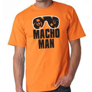 MACHO MAN T SHIRT RIP SAVAGE WWF VINTAGE RANDY ORNG  