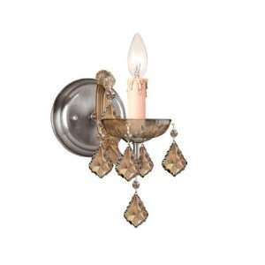 Crystorama 4471 AB CL SAQ Maria Theresa 1 Light Wall Sconce in Antique