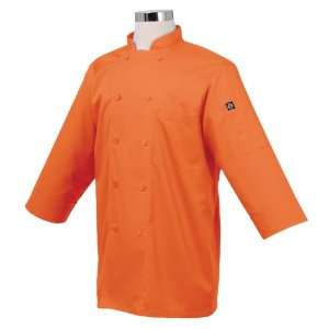  Chef Works JLCL ORA XL Basic 3/4 Sleeve Chef Coat, Orange 