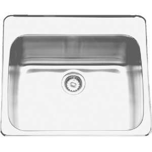   COMMERCIAL 25X22X8 NO HOLE 18 GAUGE TOP MOUNT STAINLESS STEEL SINK