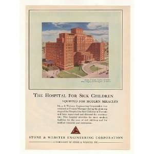  1951 Hospital for Sick Children Toronto Stone Webster 