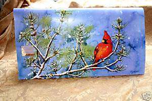 Cobble Creek Mailbox Wrap of Cardinal In Winter NEW  