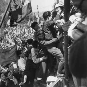 Japanese Communists Swarm Platform in Meiji Park and Call For a March 