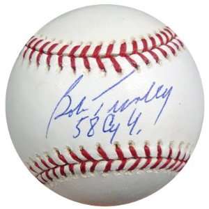 Bob Turley Autographed MLB Baseball 58 Cy. Y. Tri Star 
