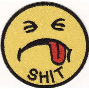  Shit Smiley Happy Face Embroidered Iron on Patch S36 Arts 