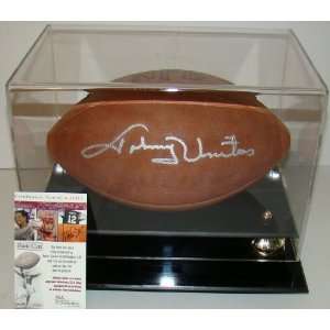  Johnny Unitas SIGNED Official NFL GAME Football JSA 