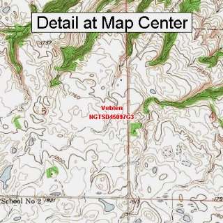  USGS Topographic Quadrangle Map   Veblen, South Dakota 