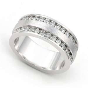 Platinum Channel set Diamond Eternity Wedding Band Ring (G H/VS, 1 3/4 