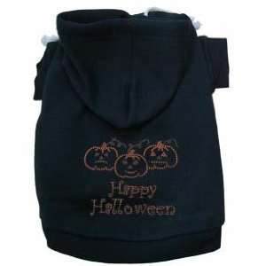 Happy Halloween Rhinestone Dog Hoodie Hooded Sweatshirt Size XXL