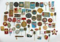 VINTAGE LOT 107 DIFFERENT RUSSIAN COMMUNIST PIN BADGE  