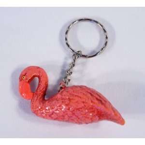  Wholesale Pack Handpainted Flamingo Bird Keychain (Set Of 