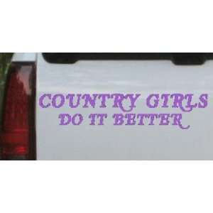 Purple 52in X 11.3in    Country Girls do It Better Car Window Wall 