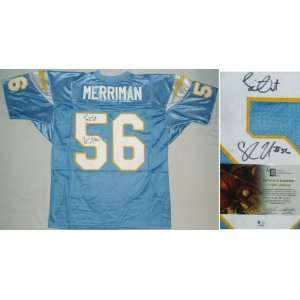 Shawne Merriman Signed Powder Blue Jersey w/Lights Out