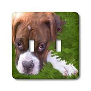  Doreen Erhardt Dogs   Boxer Puppy   Light Switch Covers 