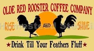 2888 K Primitive Stencil ~ OLDE RED ROOSTER COFFEE COMP  
