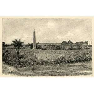   Ancient Egypt Landscape Monument   Original Halftone Print Home