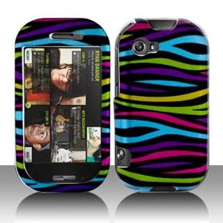Sharp Kin 2 Cell Phone Rainbow Zebra Protective Case Faceplate Cover