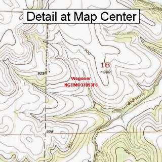  USGS Topographic Quadrangle Map   Wagoner, Missouri 