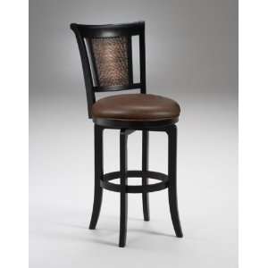  Cecily Swivel Bar Stool with Brown Vinyl