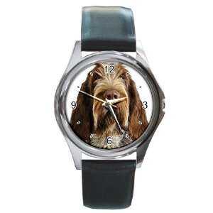    italian spinone Round Leather Watch CC0698 