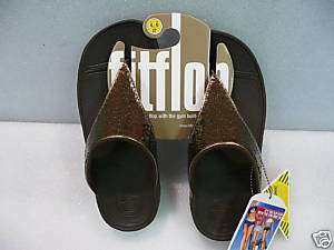 Fit Flop Electra bronze sequin womens shoes NEW  