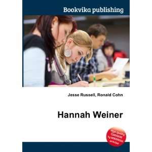  Hannah Weiner Ronald Cohn Jesse Russell Books