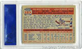 1957 Topps #283 Wes Covington PSA 7 NM Milwaukee Braves  