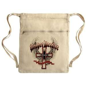  Messenger Bag Sack Pack Khaki Prayer Warrior Cross 