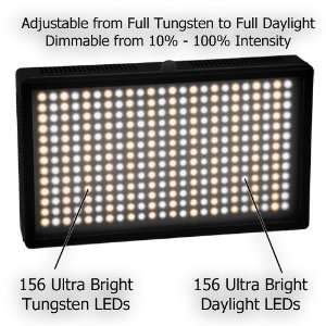  312as Bi color Changing Dimmable On camera LED Video Light 