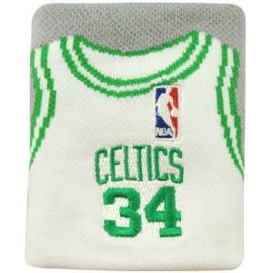  Boston Celtics #34 Paul Pierce White Team Jersey Wristband 
