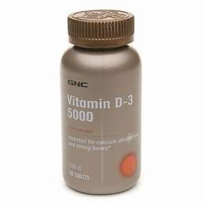 GNC Vitamin D 3 5000, Tablets, 180 ea