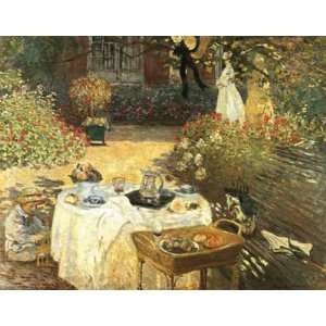  Claude Monet 36W by 28H  Le D?jeuner CANVAS Edge #3 3 