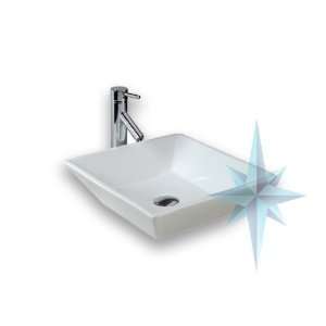  Polaris Sinks W071V White Porcelain Vessel Sink