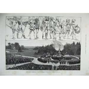   1886 Swiss Celebrations Battle Sempach Winkelried War